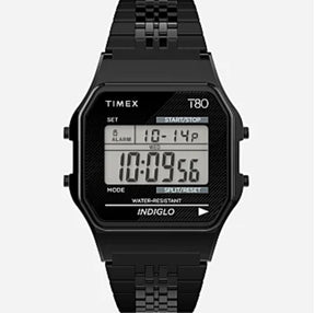 TIMEX T80 34MM Stainless Steel Bracelet - Black