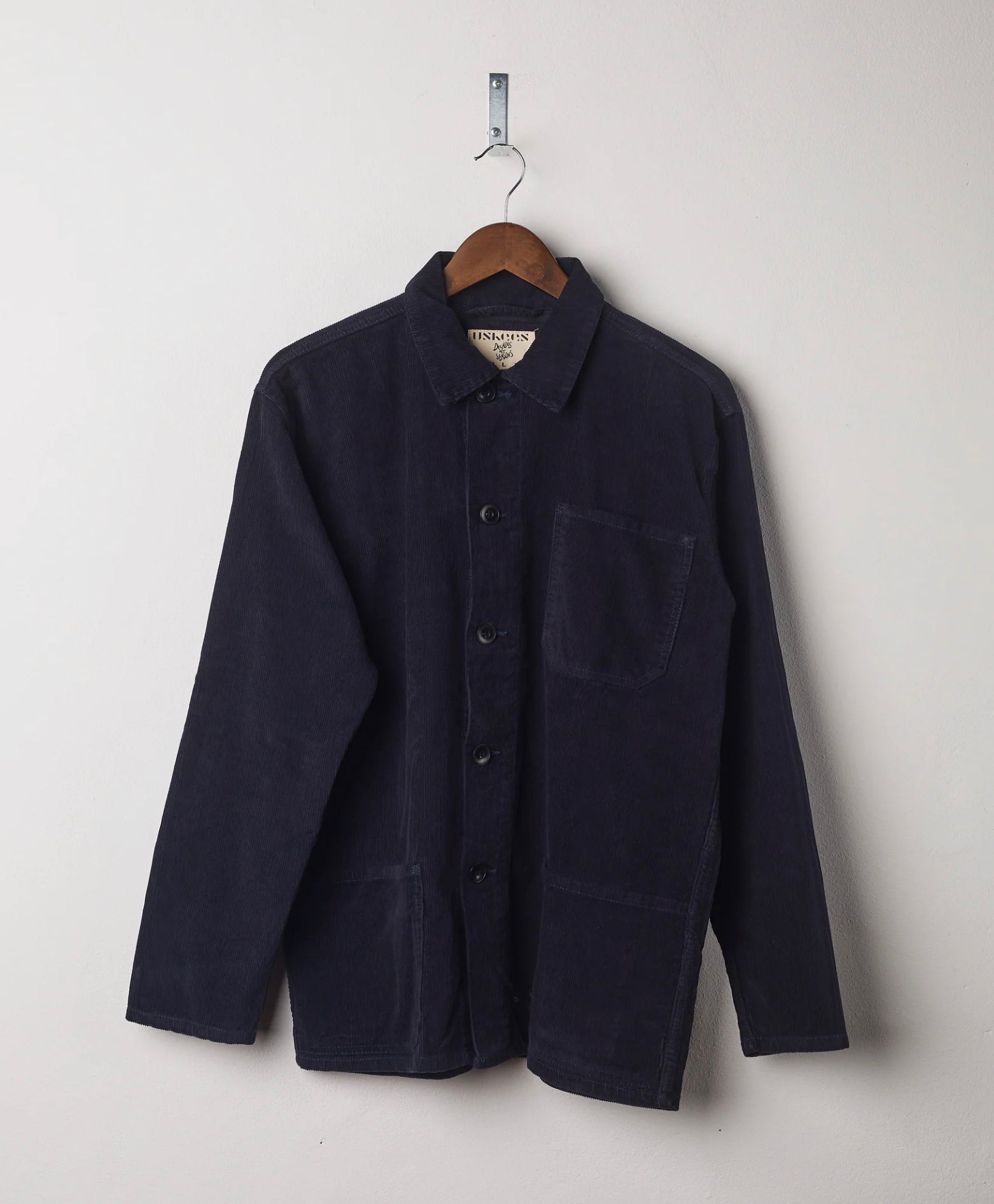 USKEES #3001 CORD Button Overshirt - Midnight Blue