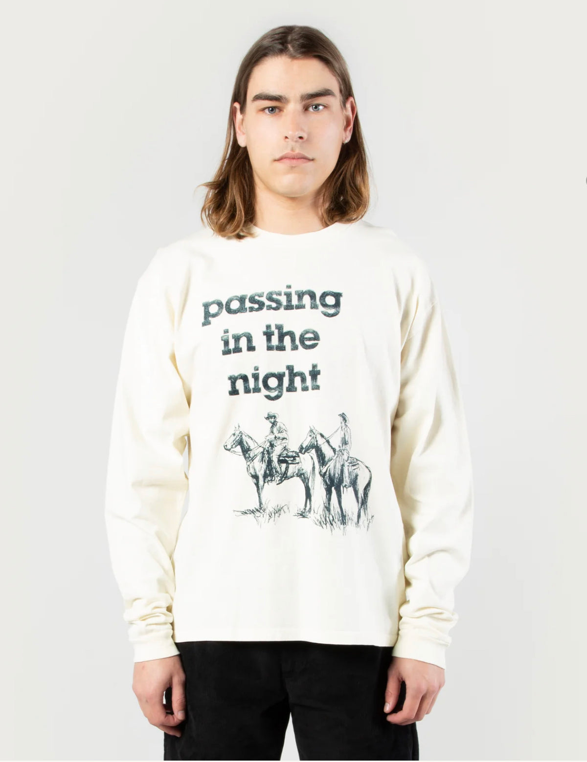 One Of These Days In The Night Passing  Long Sleeve T-Shirt (Excluded From ALL Discount Codes)