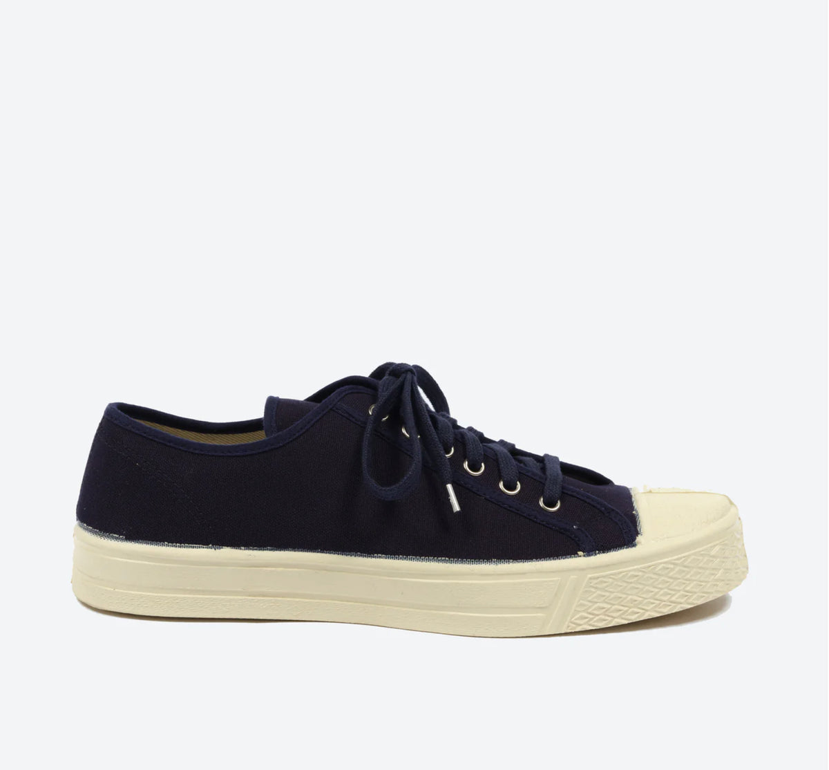 US Rubber Co Military White Low Top - Navy/White