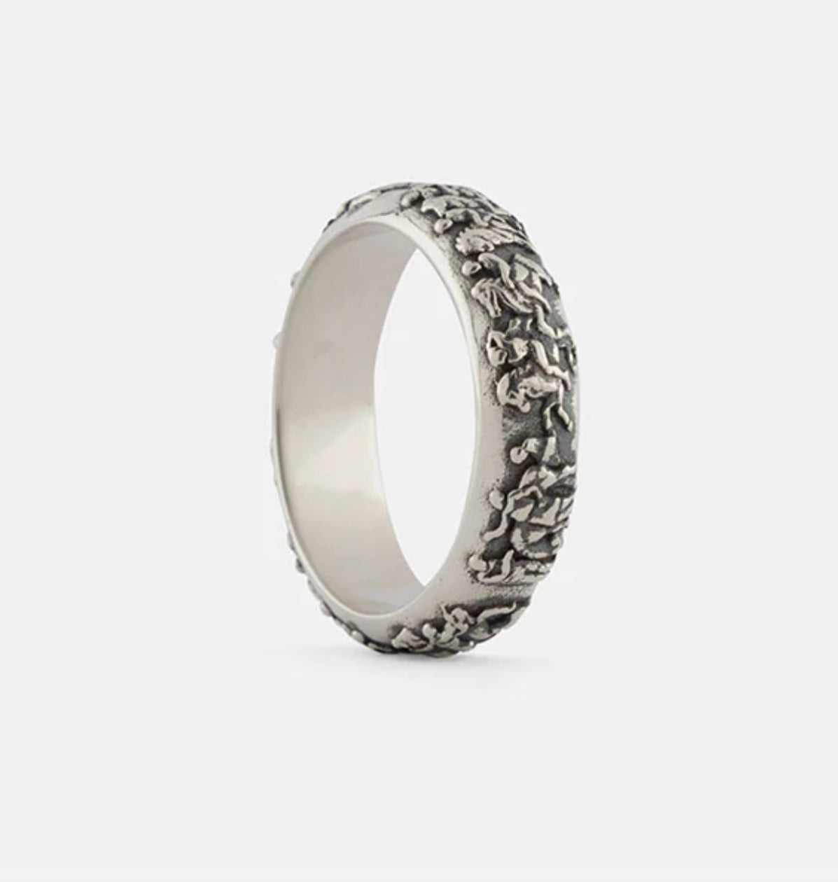 Serge De Nimes Silver Frieze Ring