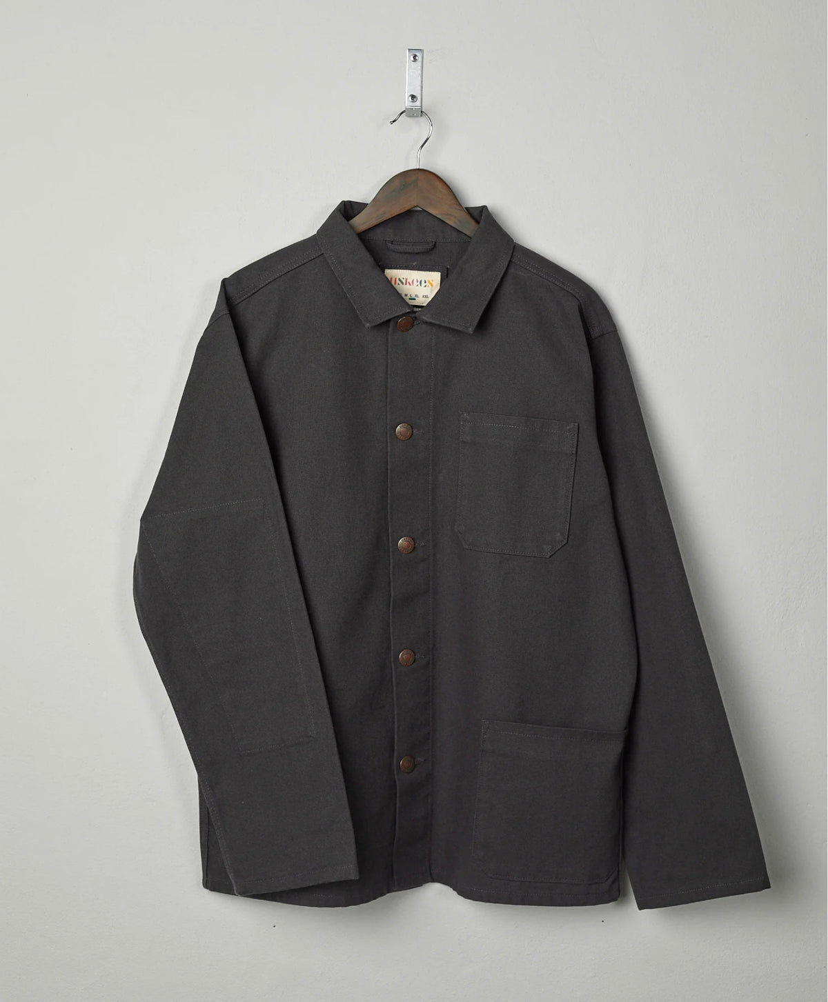 USKEES #3027 Heavy Canvas Button Overshirt - Charcoal