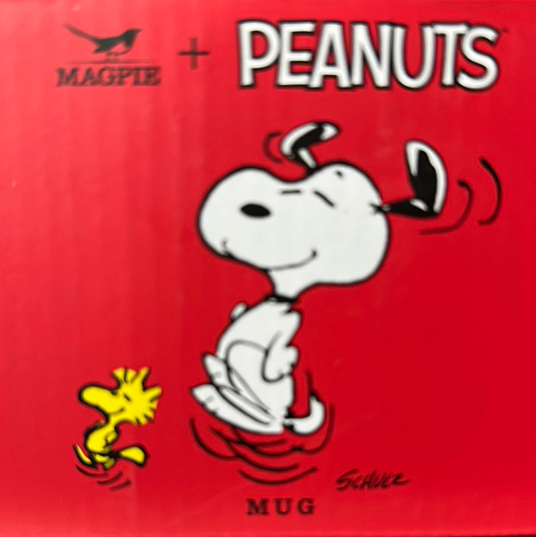 Magpie Line Snoopy Peanuts Mug - To Dance Is To Live (Red Handle)
