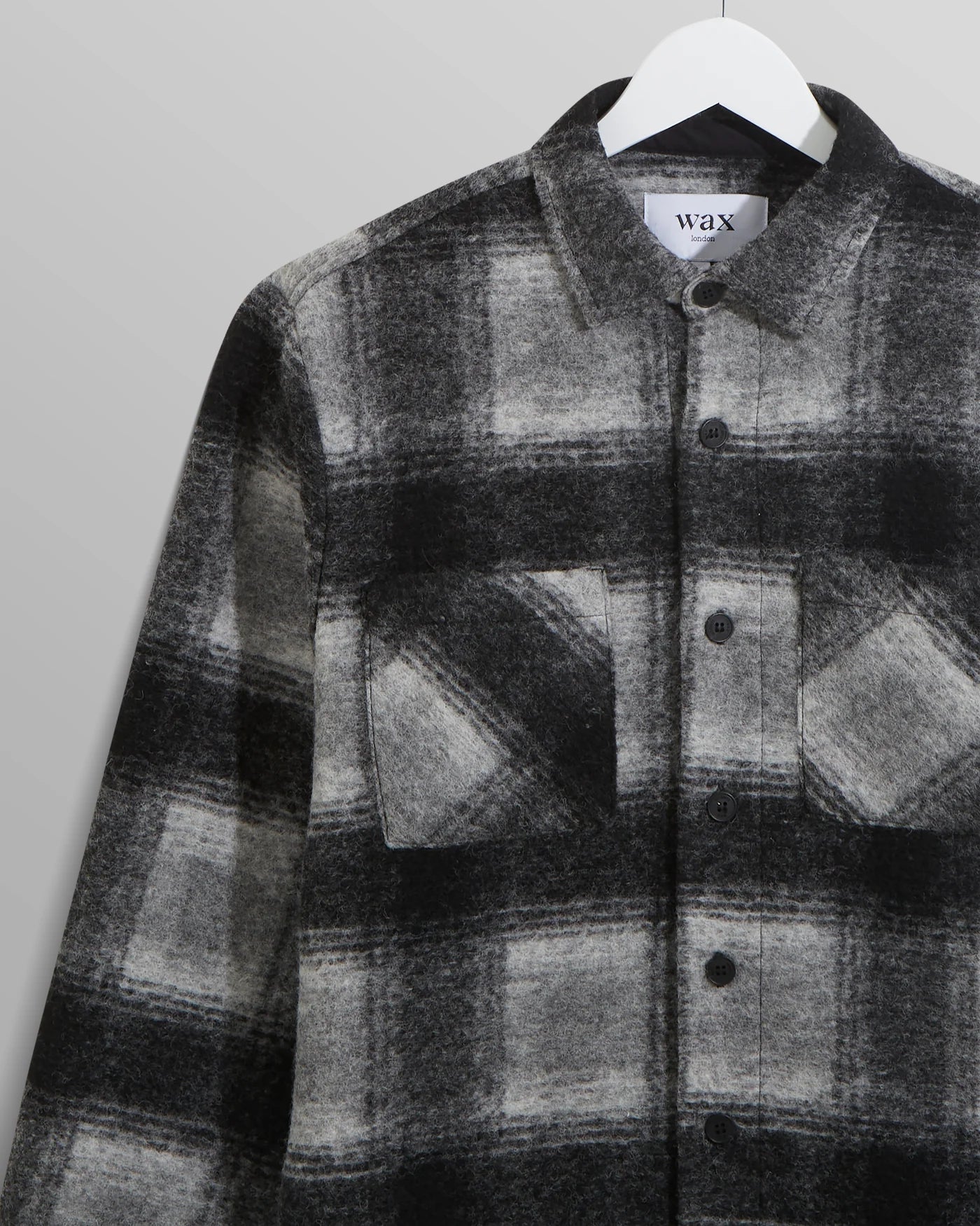 WAX LONDON CLOTHING Whiting Overshirt - Charcoal Pine
