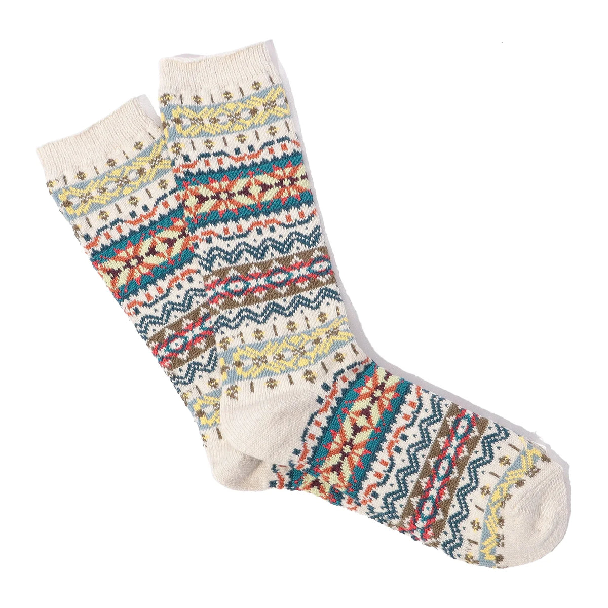 ANONYMOUSISM JAPAN 15158700 Fairisle Sock - Off White