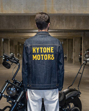 KYTONE Motorsport Selvedge Denim Embroidered Highway Jacket , Jackets, Kytone, Working Title