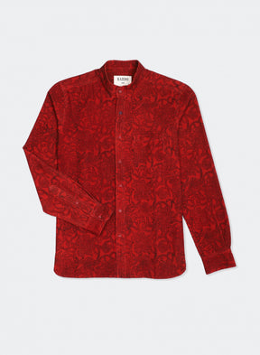 Kardo Fred Floral Block Printed Cord Shirt , Long Sleeve Shirts, Kardo, Working Title