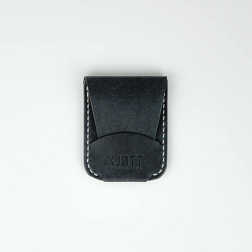 Kjøtt Supply Co. Vertical Minimalist Pueblo Navy Pocket Card Holder Stacked Logo , Card Holder, Kjøtt Supply Co., Working Title