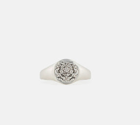 Serge DeNimes Silver Tudor Rose Ring