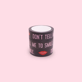 Hellcats USA Washi Style Paper Tape - Don’t tell me to smile , Decorative Tape, Hellcats, Working Title