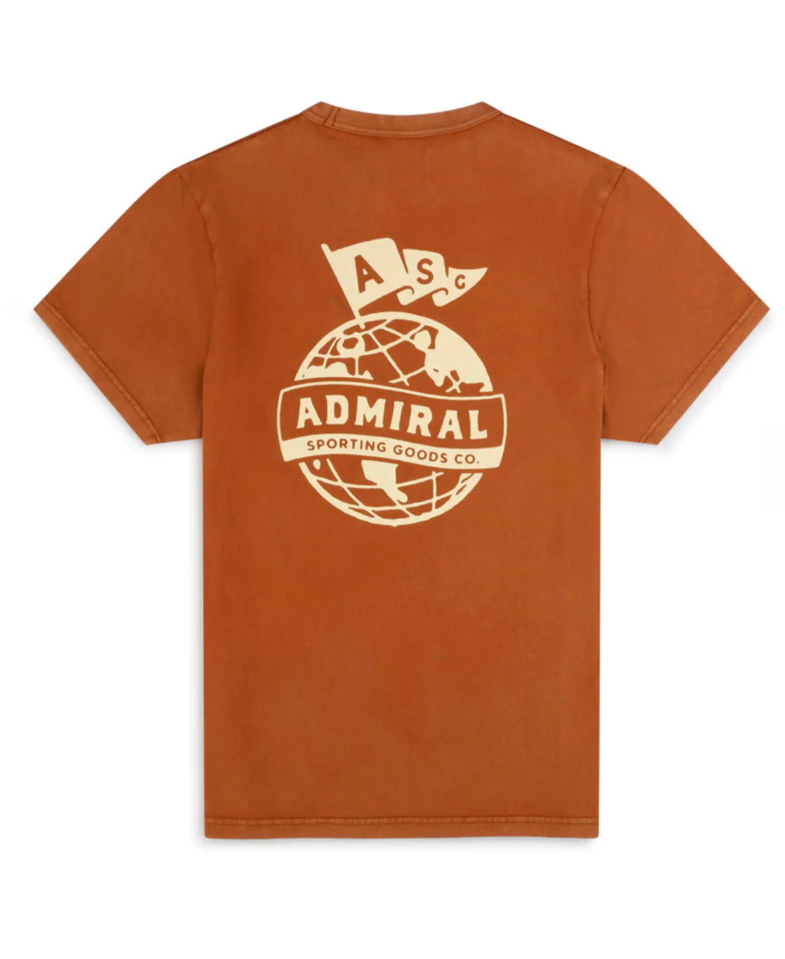 Admiral Sporting Goods Globe T-Shirt - Mexi Clay