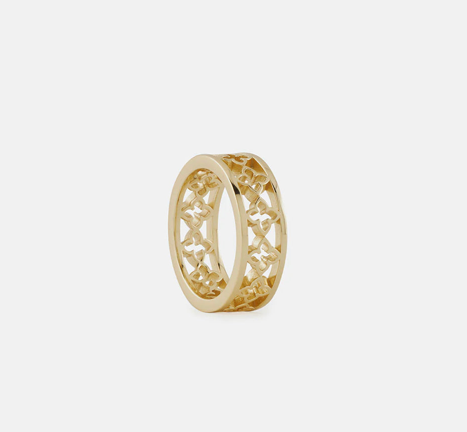 Serge DeNimes Gold Tudor Cross Ring
