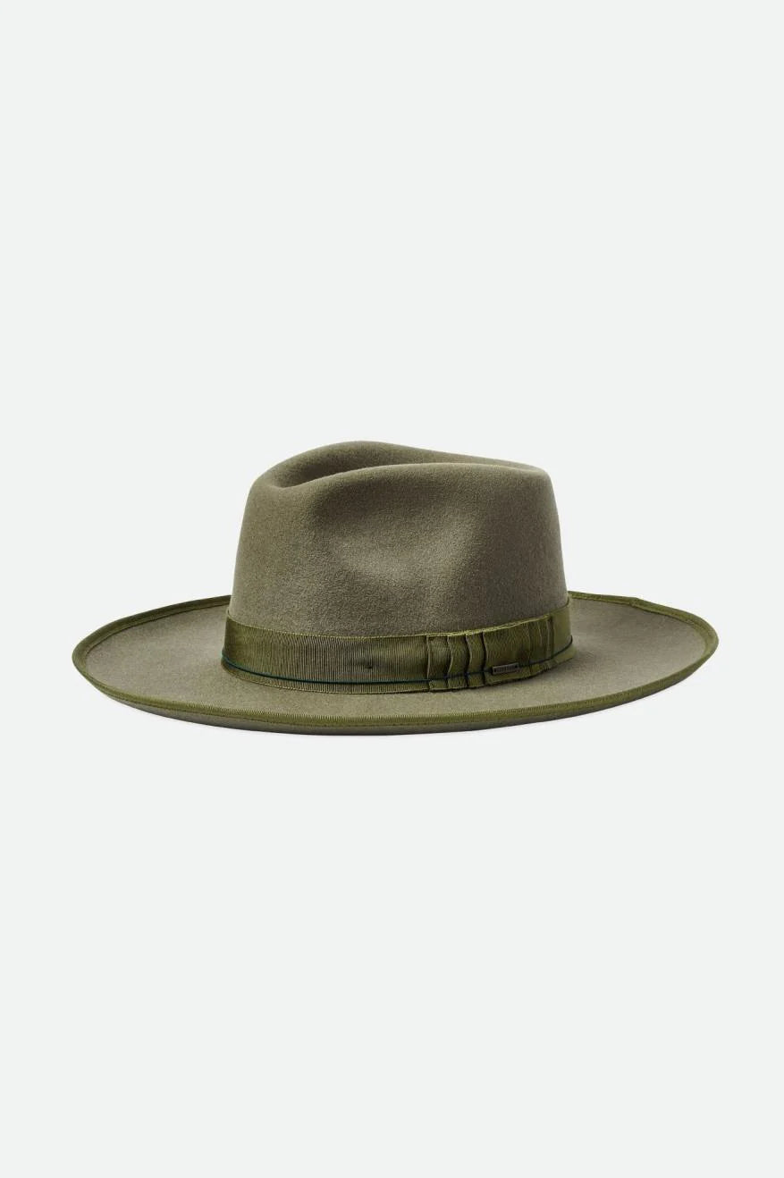 Brixton Reno Fedora Cowboy Hat - Olive Surplus