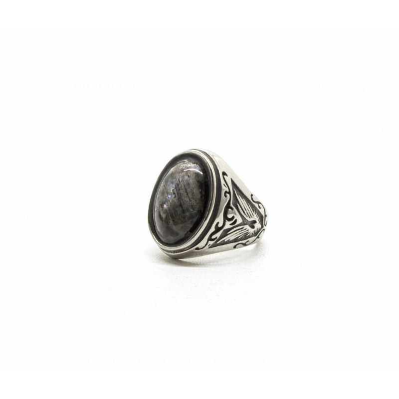 Blackpearl Creations Larvikite Signet Ring , Rings, Black Pearl, Working Title