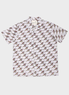 Kardo Design Bird Chintan Boxy Fit Open Collar Shirt
