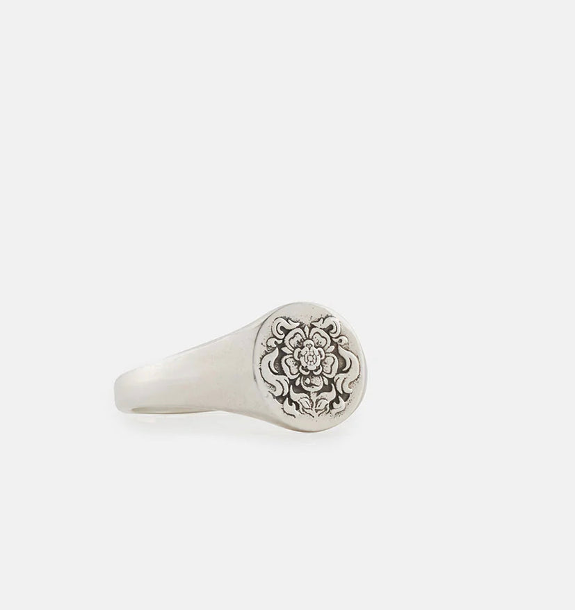Serge DeNimes Silver Tudor Rose Ring