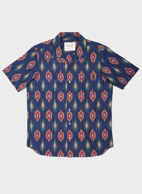 Kardo Design Lamar Ikat A Regular Fit Camp Collar SS Shirt