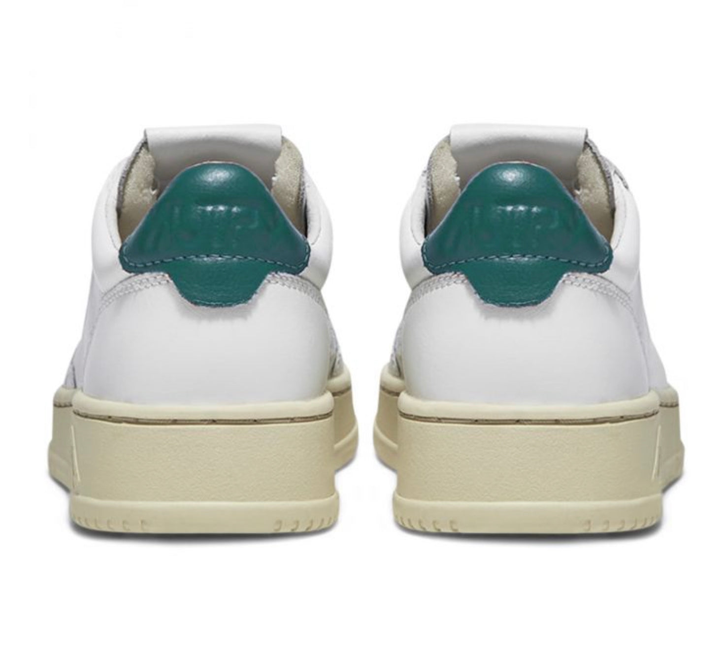 Autry Action Shoes Low Man Leather - White & Petrol (Excluded from discount) , Trainers, Autry, Working Title
