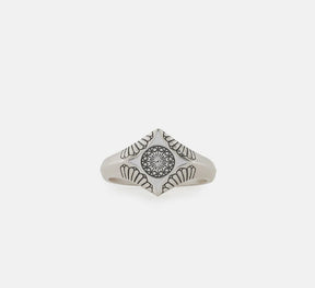 Serge DeNimes Silver Tudor Canopy Ring