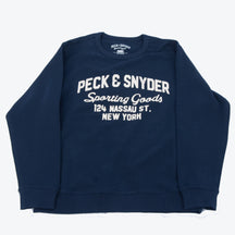 Peck & Snyder Sporting Goods Logo Varsity Sweatshirt - Navy , Sweatshirt, Peck & Snyder, Working Title