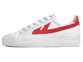 Warrior Shanghai White & Red Iconic Chinese Basketball Classic Trainer , Trainers, Warrior Shanghai, Working Title