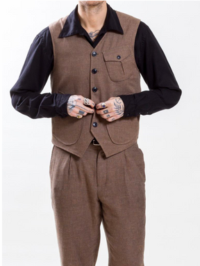 Uncle Bright Harry Cotton & Linen Pocket Waistcoat