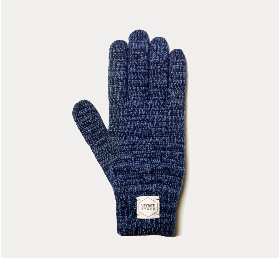 Upstate Stock Made In NYC Ragg Wool Gloves - Navy/Denim