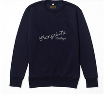 Shangri La Heritage Basic Sweatshirt With Chainstitch Logo - Navy , Sweatshirt, Shangri-La, Working Title