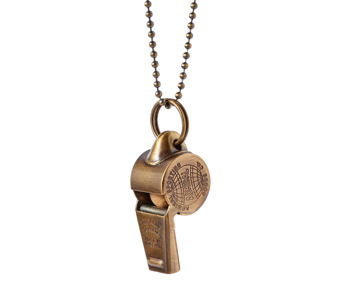 Acme x Admiral Goods Whistle Necklace Charm (No Chain included) - Antique Brass , Necklaces, Admiral, Working Title