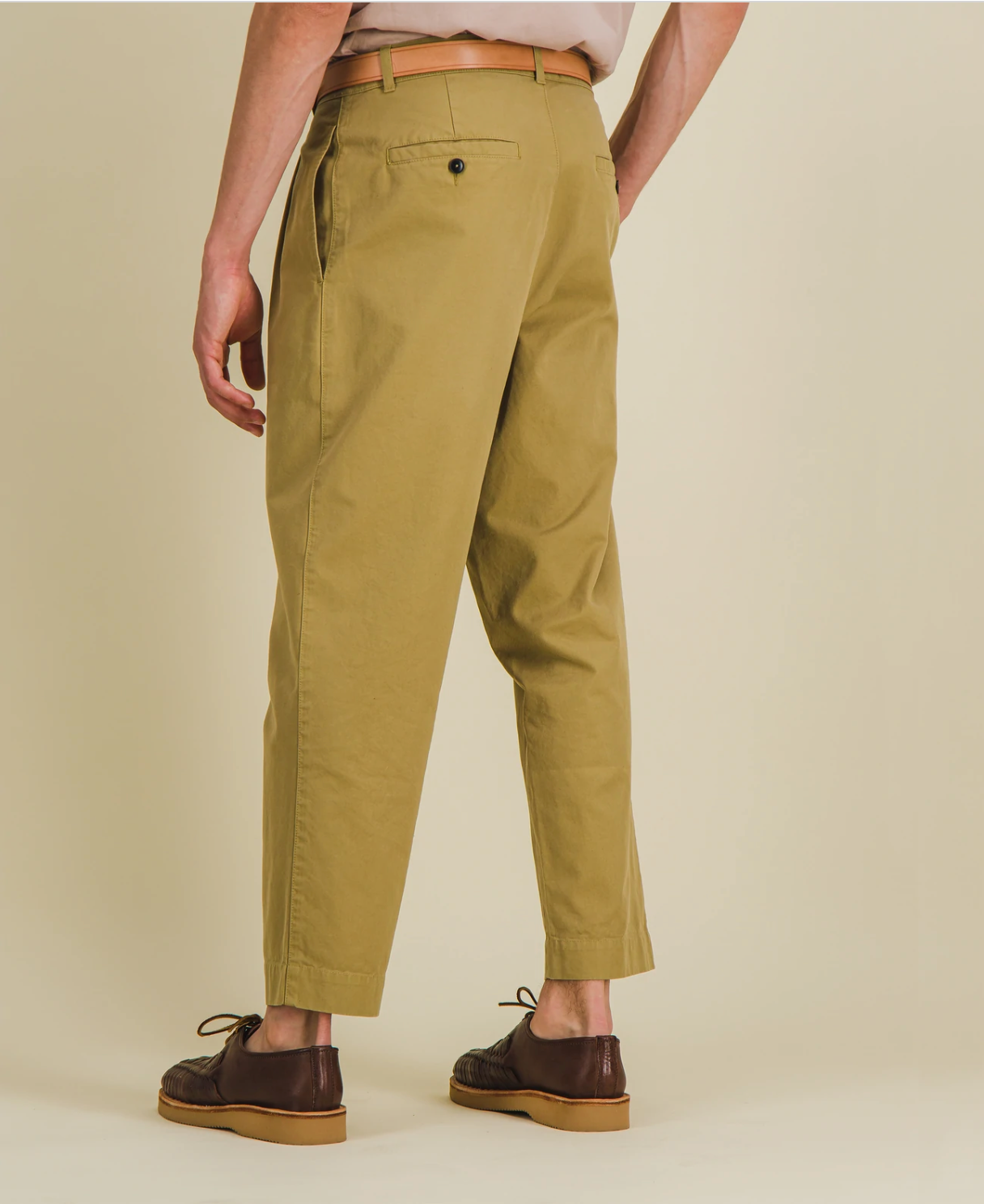 Outland Wear France Pantalon Double Pleat Oversized Trouser - Beige , Trousers, Outland, Working Title