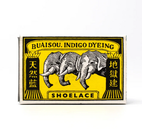 Buaisou Indigo Dyeing Shoe Laces 130cm - Indigo Tye Dye