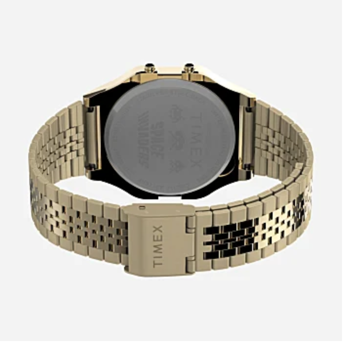 Timex T80 x Space Invaders™ 34mm Stainless Steel Bracelet Watch - Gold