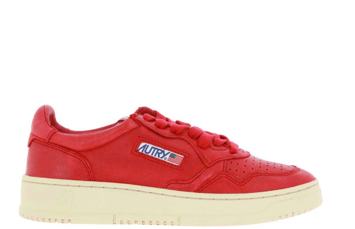 Autry Action Shoes Low Man Goat/Goat - Red