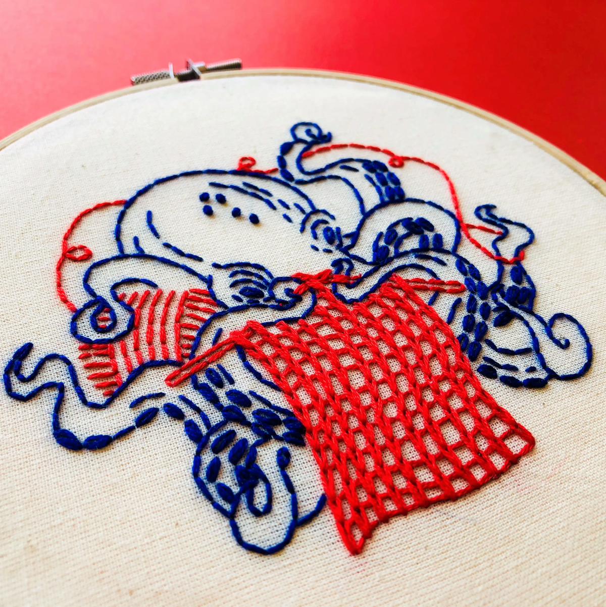 Hook Line & Tinker Embroidery Sets - Industrious Octopus