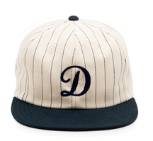 H W DOG & CO D Stripe Baseball Cap - Navy / White , Caps, H W Dog & Co, Working Title