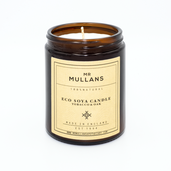 Mr Mullans Eco Soya Candle - Tobacco & Oak , Scented Candles, Mr Mullan's, Working Title