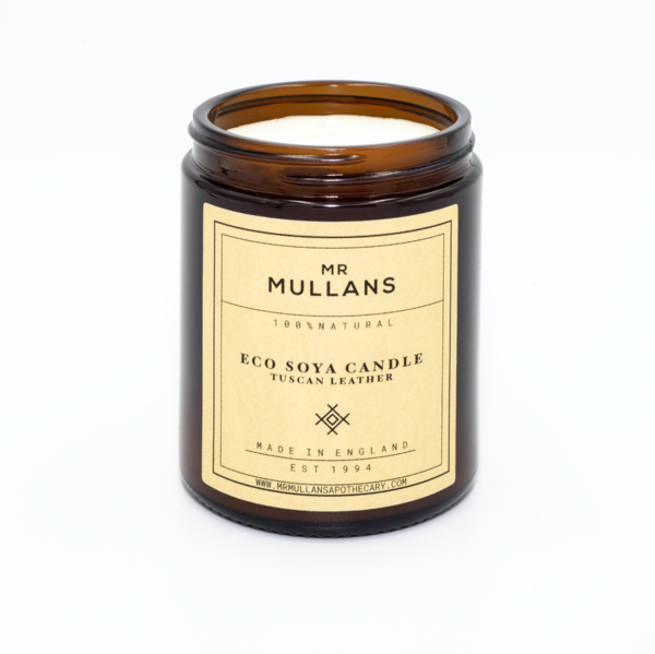 Mr Mullans Eco Soya Candle - Tuscan Leather , Scented Candles, Mr Mullan's, Working Title