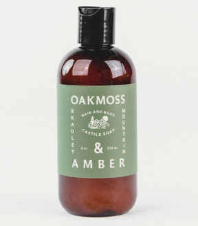 Bradley Mountain Oak Moss and Amber Hair & Body Soap , Shampoo and Body Wash, Bradley Mountain, Working Title