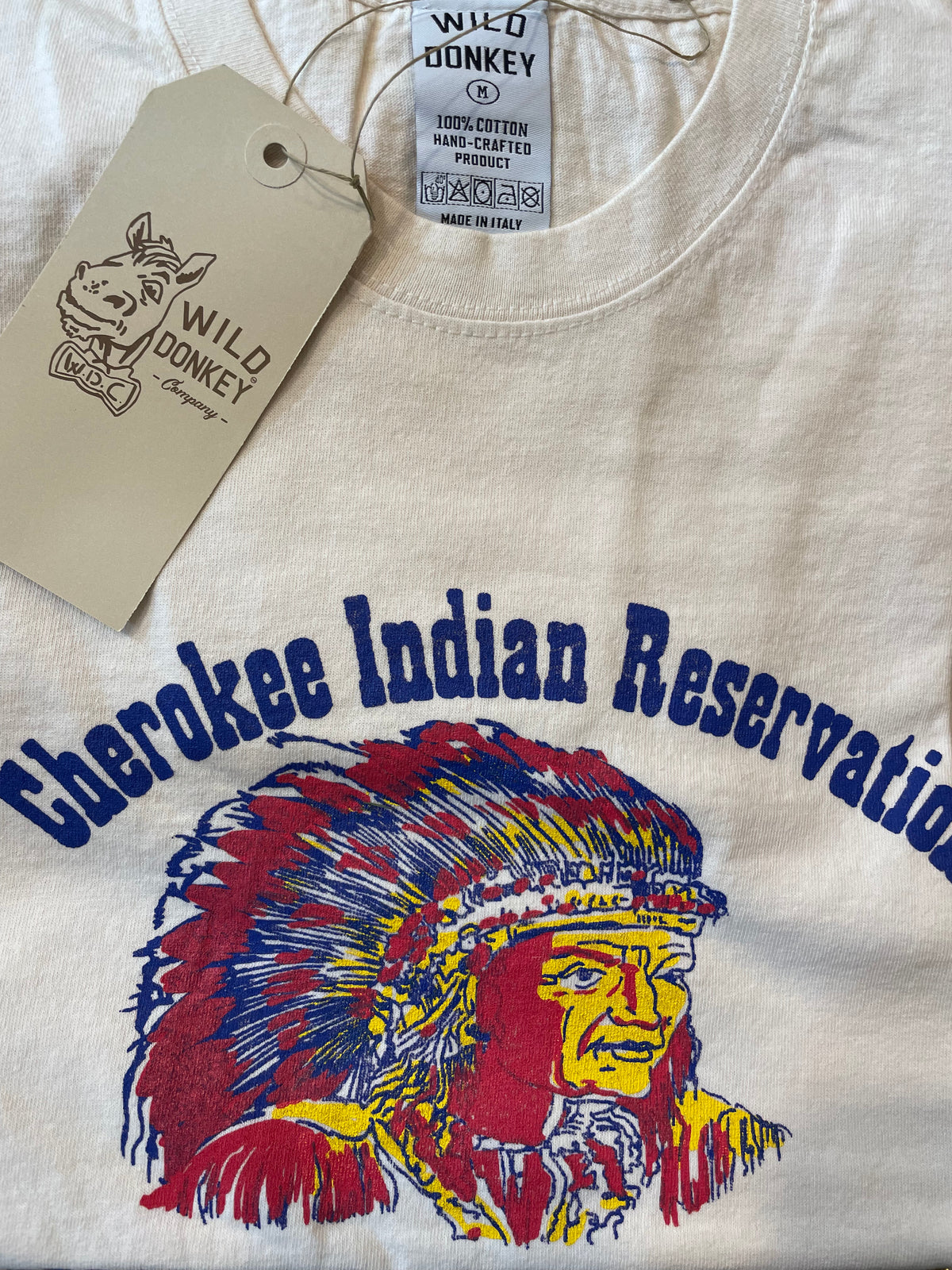 Wild Donkey Company Vintage Cherokee Native American T-Shirt